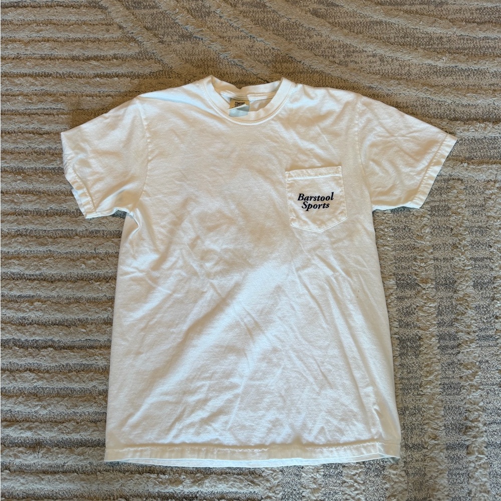 Barstool Sports Don’t Let Monday Ruin Your Sunday White Graphic Men's Shirt - Picture 2 of 4